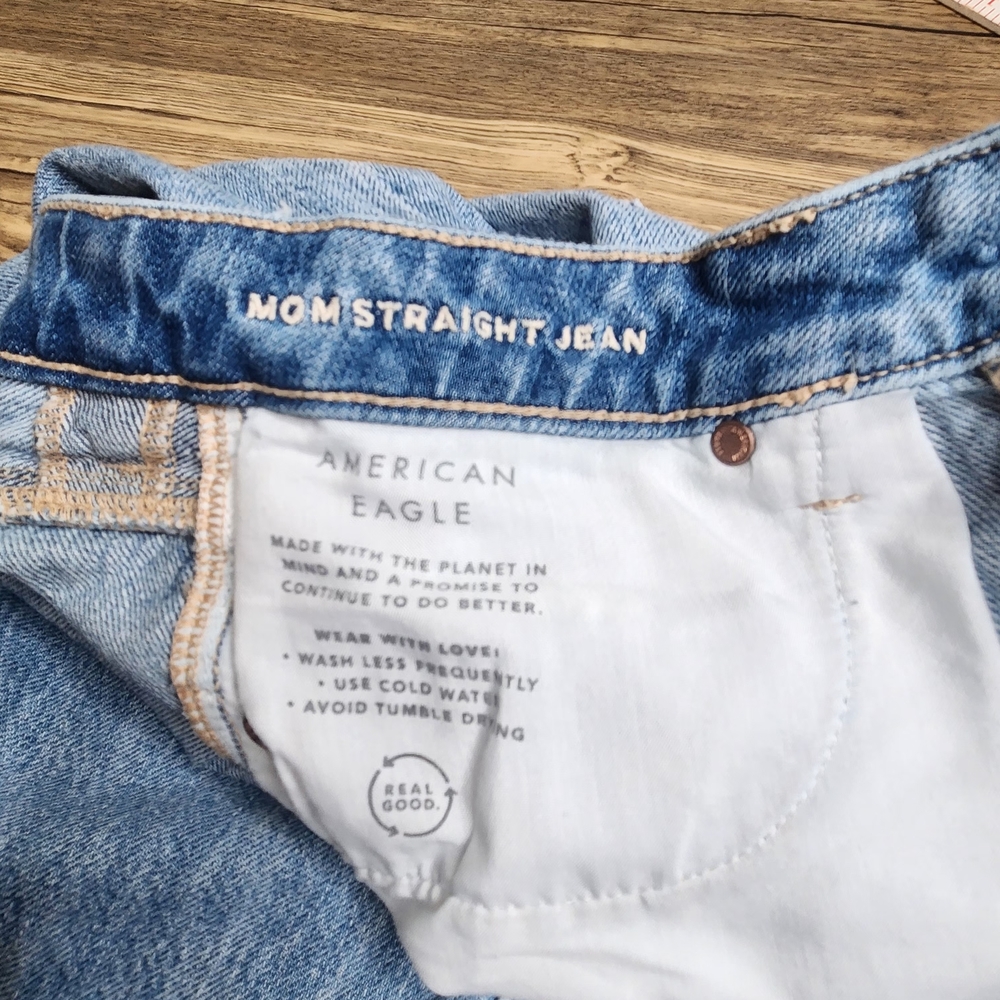 American Eagle Mom's Rip-Style Patchwork Straight… - image 3